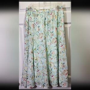 Christopher & Banks Women's Floral A- Line Skirt Size M